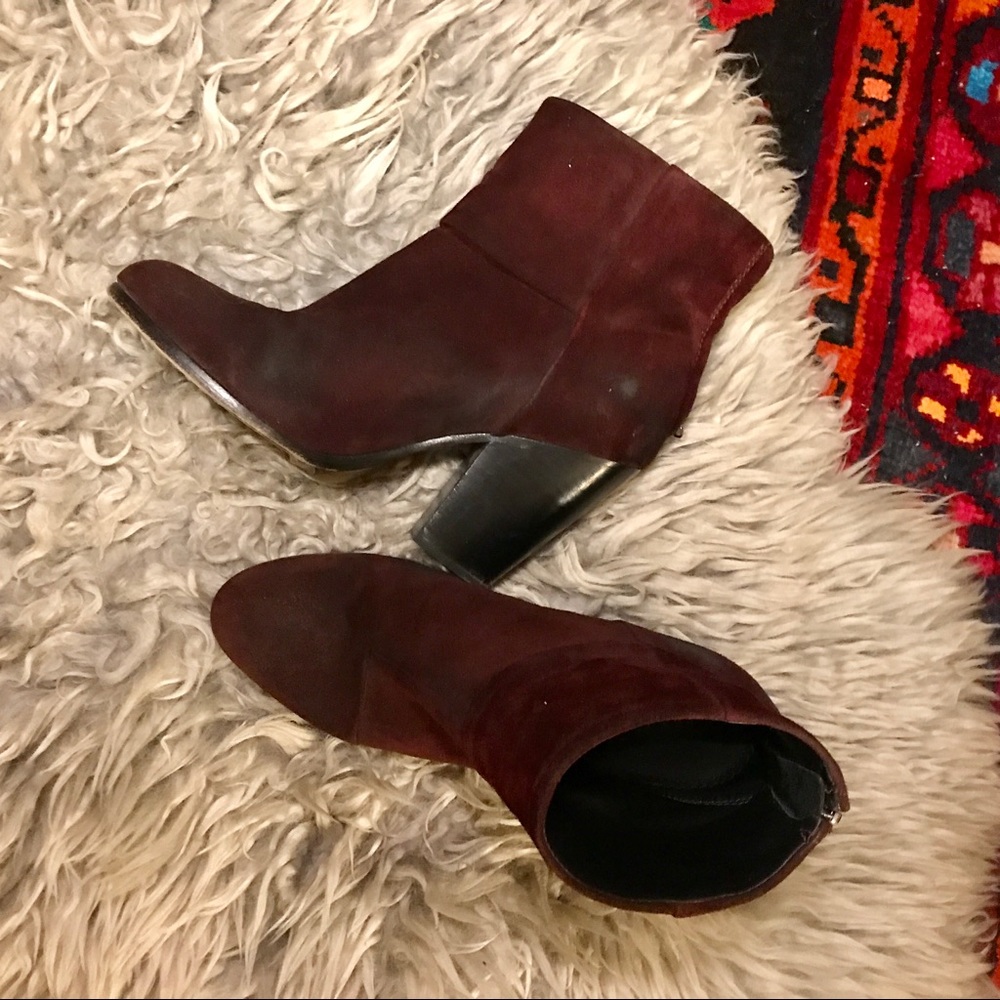 Mulberry Suede Rag and Bone Newburyport Booties