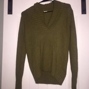J. Crew Olive Green V-neck Sweater Size Small