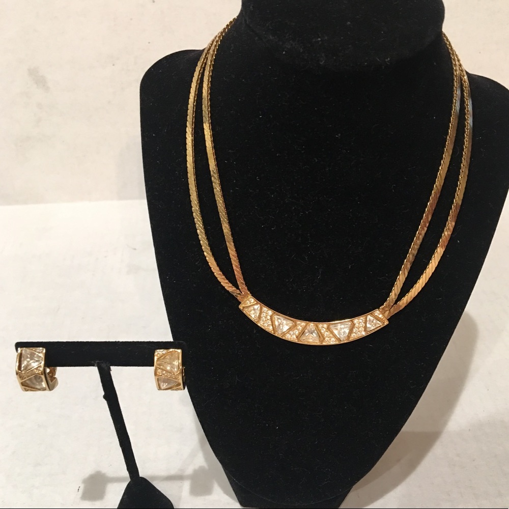 CHRISTIAN DIOR AUTHENTIC VINTAGE NECKLACE EARRINGS