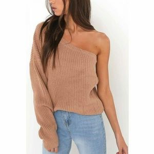 One sleeve knit sweater