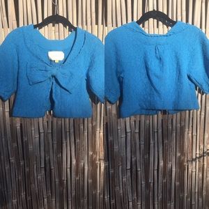 Adorable Blue Quilted Cardigan