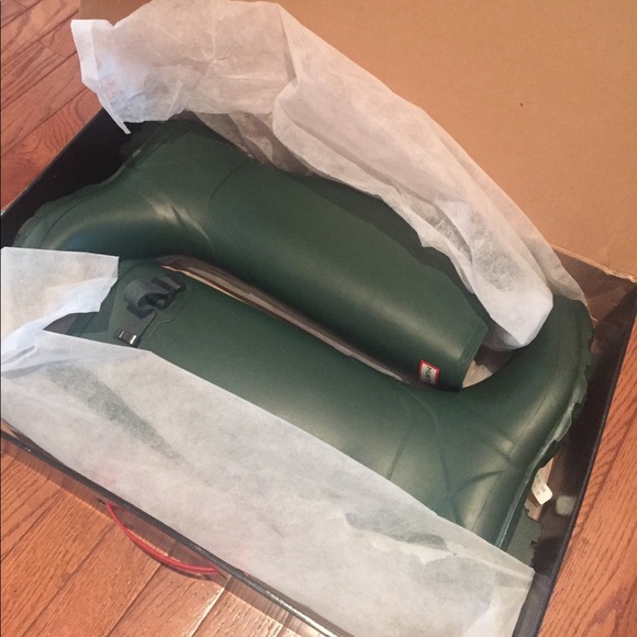 Hunter Shoes - New Hunter Rain Boots, 12 Forest Green