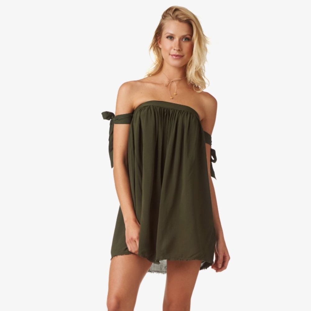 Venus Tie Dress in Palm Green
