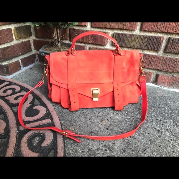 Proenza Schouler Handbags - Proenza Schouler PS1 Suede Red Bag Medium