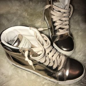 Marc Jacobs gold high top sneakers