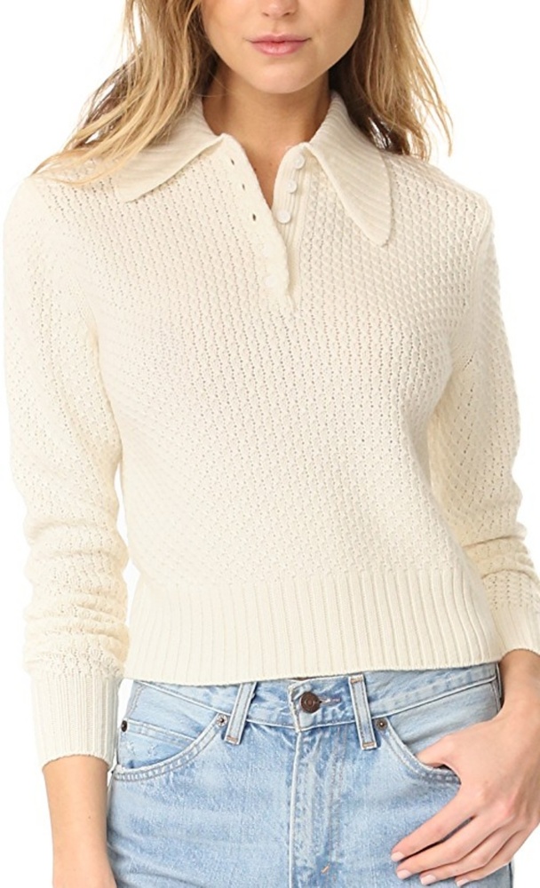 FRAME Button Shawl Collar Sweater