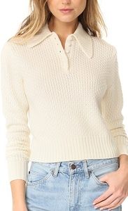 FRAME Button Shawl Collar Sweater