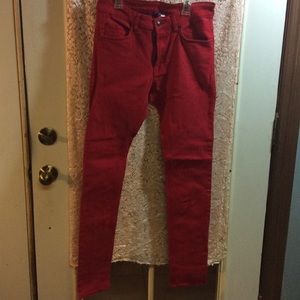 Bright red H & M jeans