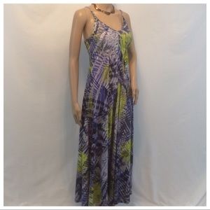 JENNIFER LOPEZ Abstract Design Maxi Dress