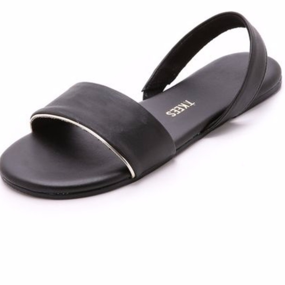 Tkees Charlie Leather Sandals in Gold Series