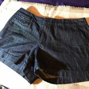 Ann Taylor Loft dark denim shorts