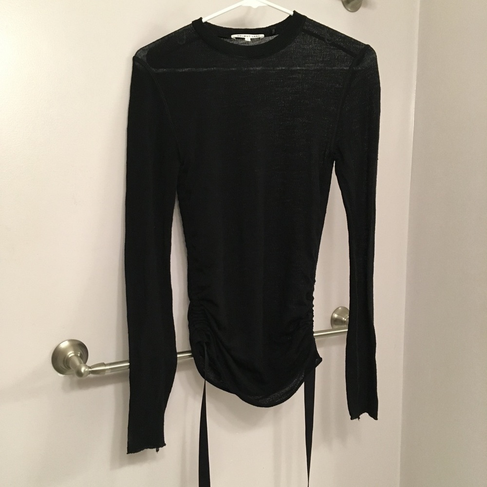 Helmut Lang wool side-tie sweater