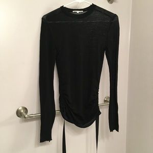 Helmut Lang wool side-tie sweater