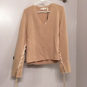 Helmut Lang lace up sleeve sweater