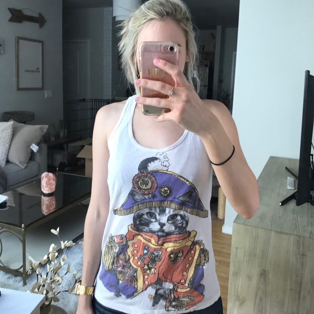 Captain cat tank top