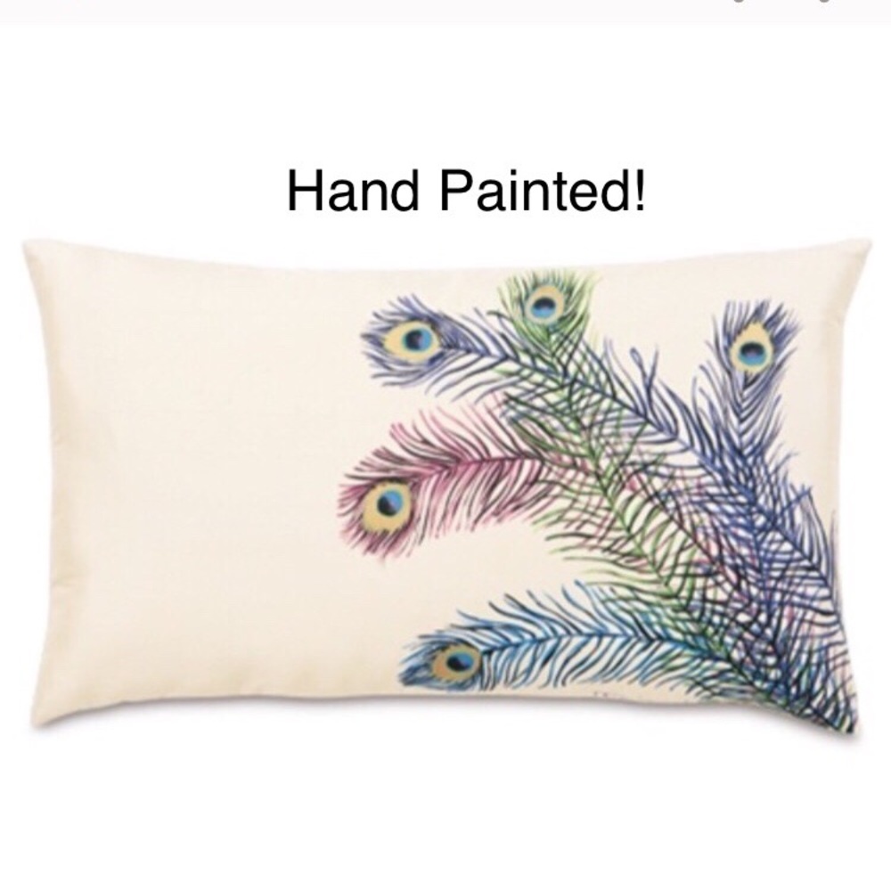 Eastern Accents Hand Painted Silk Pillow Cover