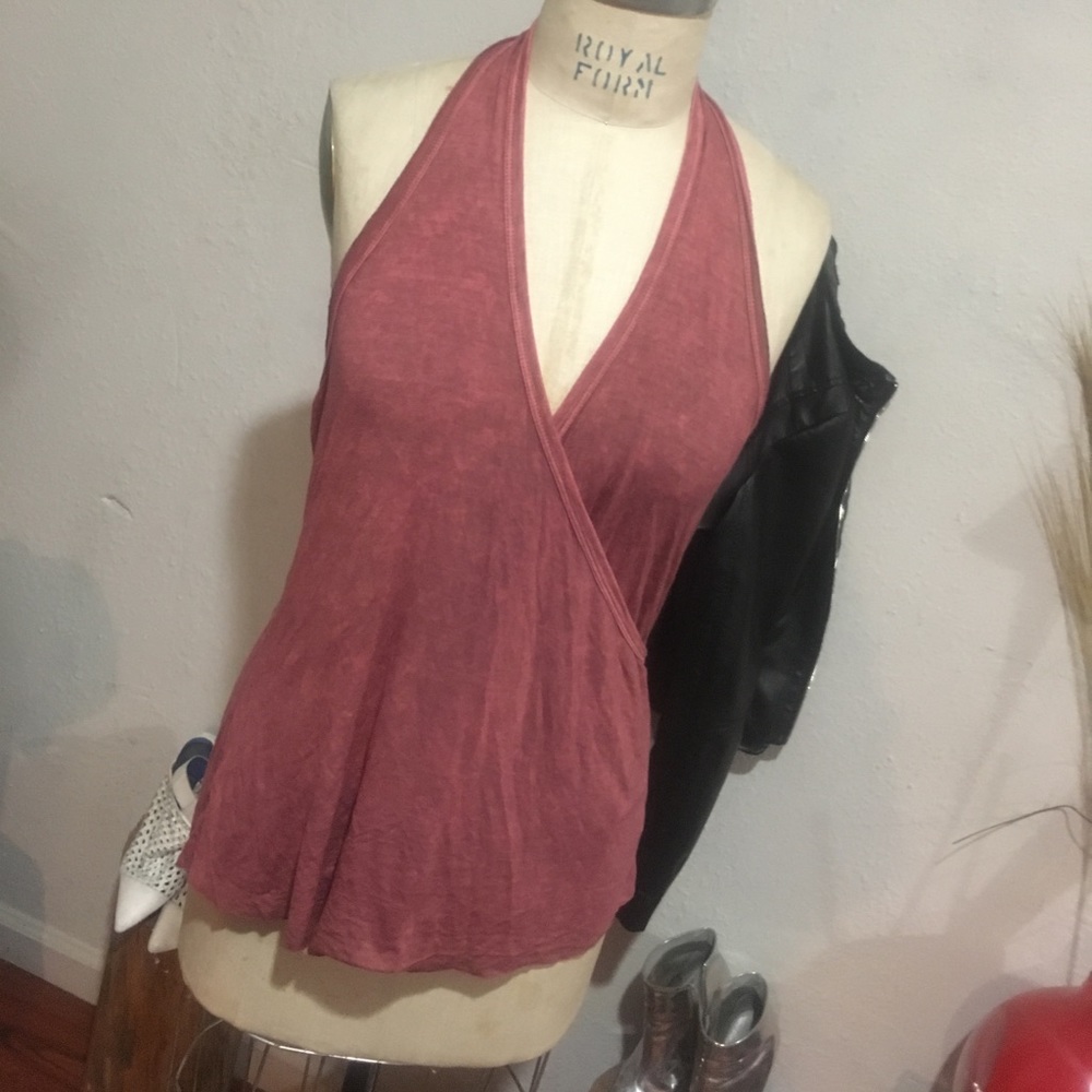 Dk Blush Distressed Knit Halter !! 😍❤️