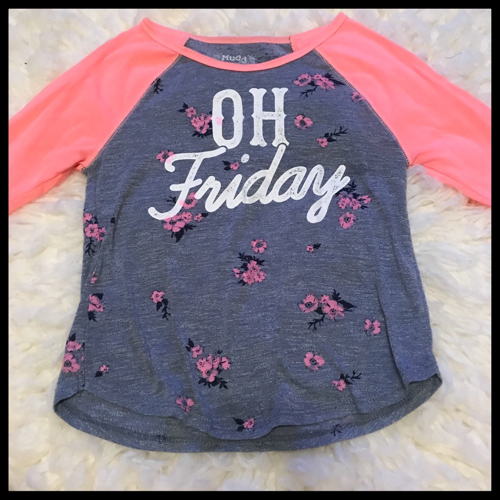 Girls size Sml(7/8) Mudd 3/4 sleeve top