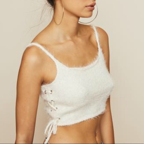 Lace Up Sweater Tank - Picture 3 of 5