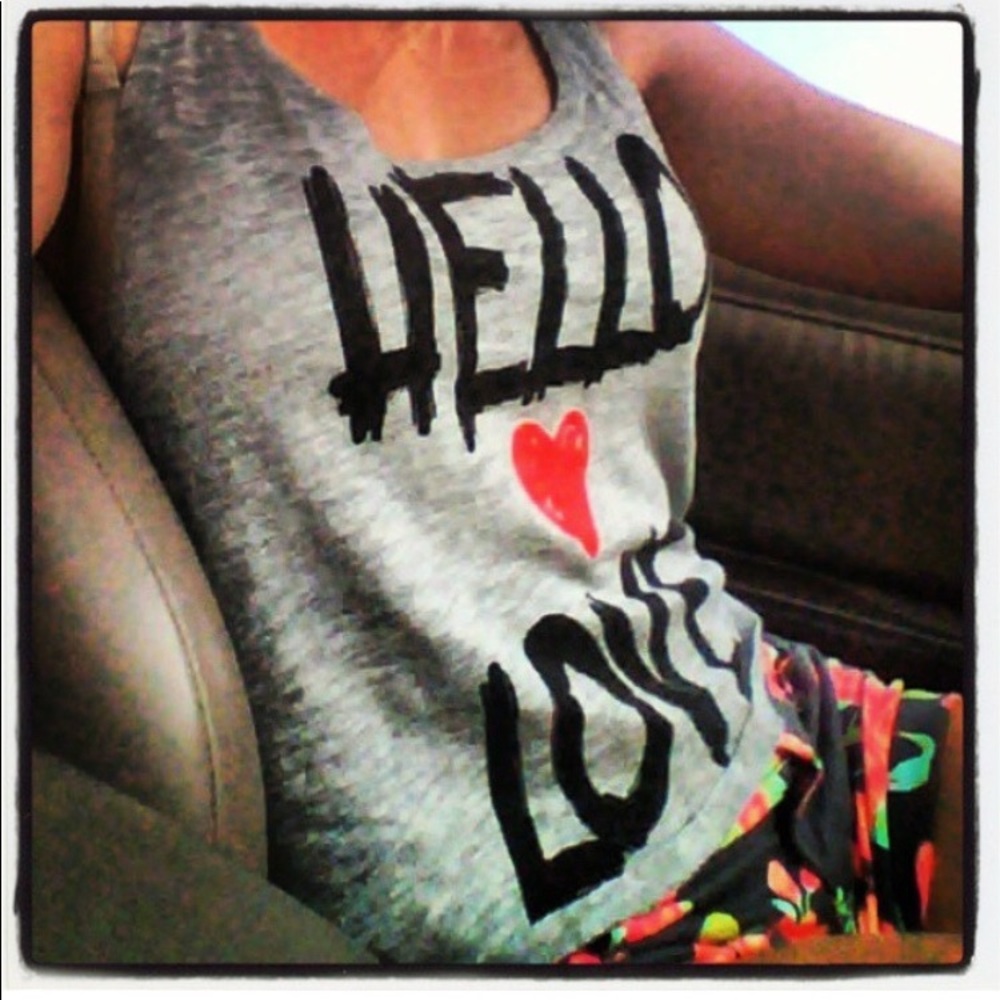 “Hello Love ❤️” tank/crop top.