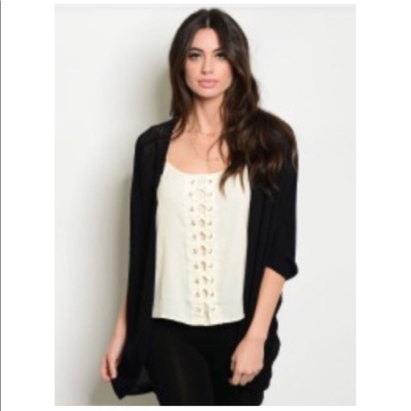 Charcoal Distressed Cardigan - Picture 4 of 5