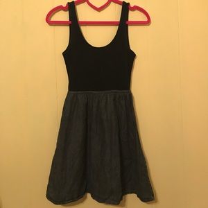 H&M Divided Black Skater Tank Dress