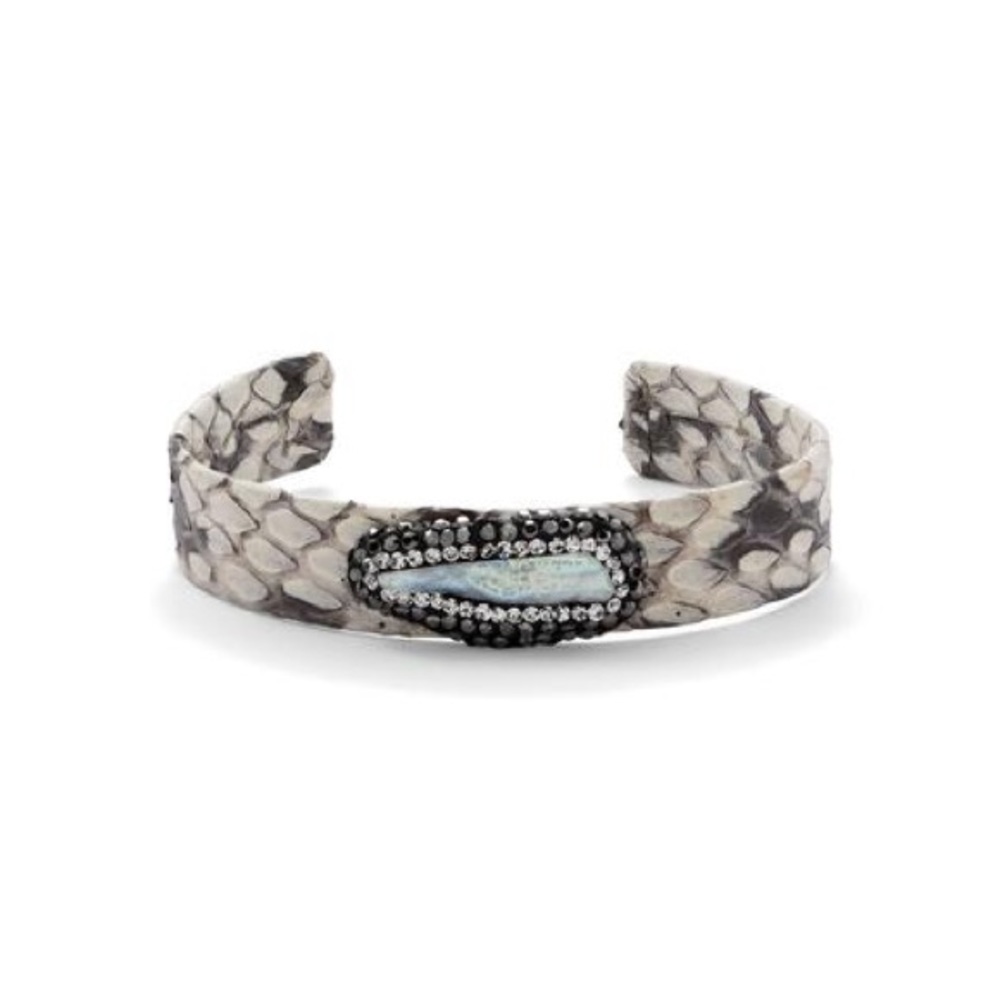 Snakeskin Cultured Freshwater Baroque Pearl Cuff