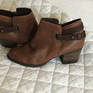Aldo size 10 bootie with buckle detail.