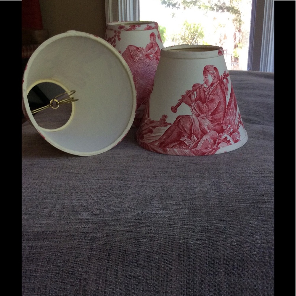 5 Toile Chandelier Shades