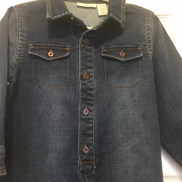 First Impressions Toddler Denim Romper - Picture 3 of 5