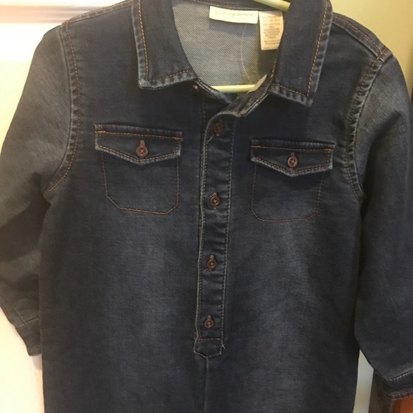 First Impressions Toddler Denim Romper - Picture 5 of 5