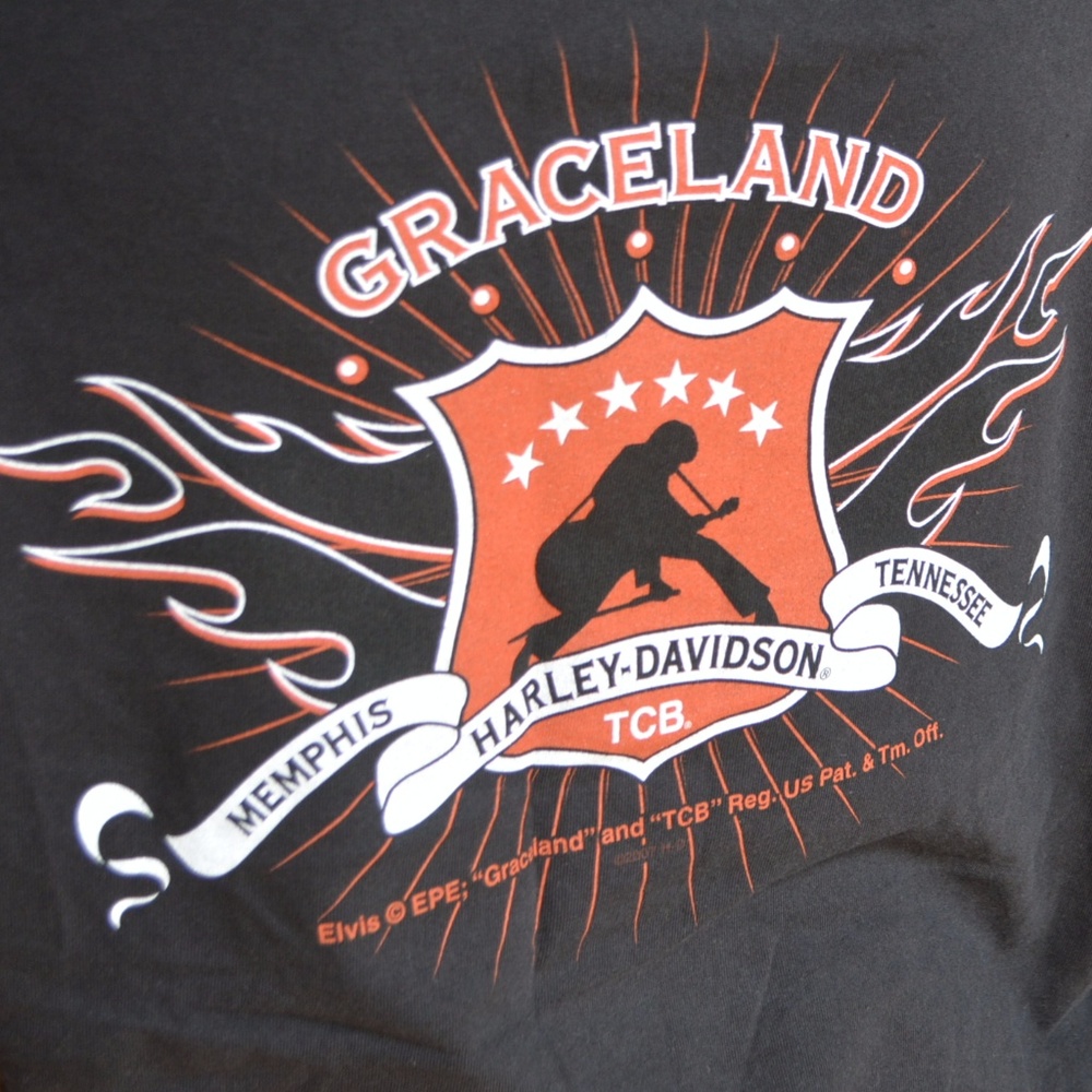 HARLEY-DAVIDSON TCB/GRACELAND PINUP SS T SHIRT