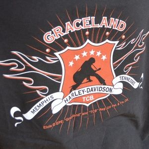 HARLEY-DAVIDSON TCB/GRACELAND PINUP SS T SHIRT