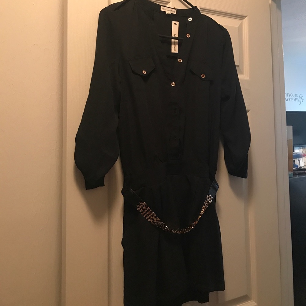Miss Avenue Black Romper