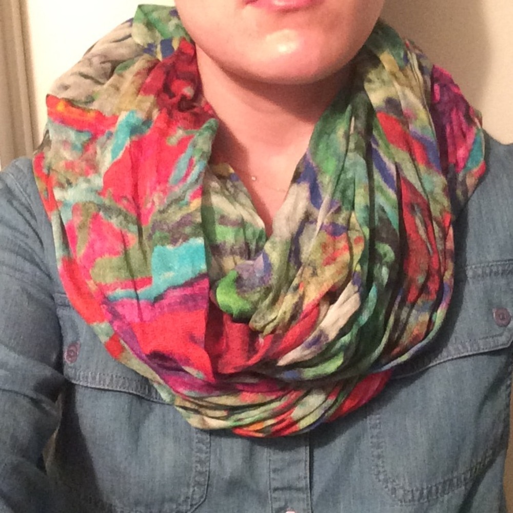 Anthro Watercolor scarf