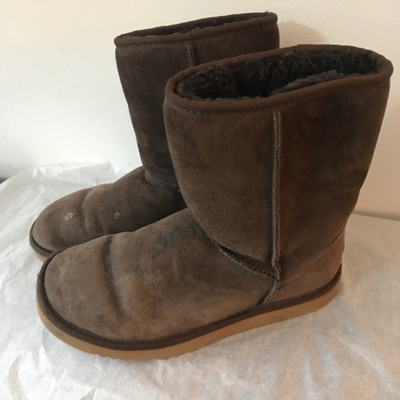 ❌sold UGG BROWN SHEEP LINED BOOTS CLASSIC SHORT - Picture 2 of 8