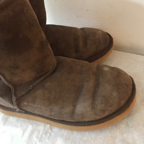 ❌sold UGG BROWN SHEEP LINED BOOTS CLASSIC SHORT - Picture 5 of 8