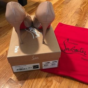 Christian Loubottin Dorissima 100 Nude Heels