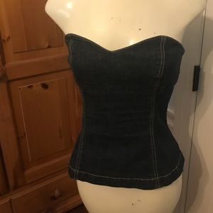 Denim corset size 2 White House Black Market