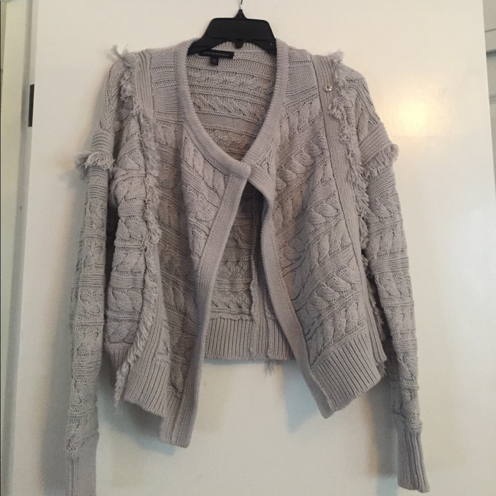 Grey cardigan sweater