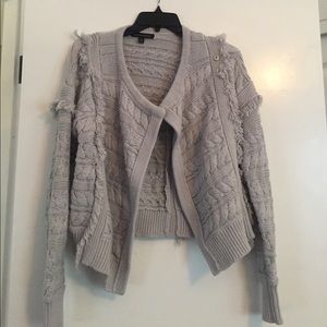 Grey cardigan sweater
