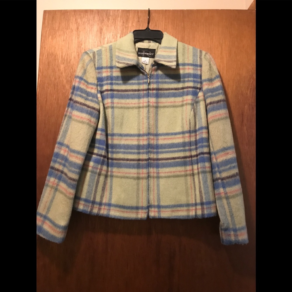 Jacket - Zip front - wool blend - size 8