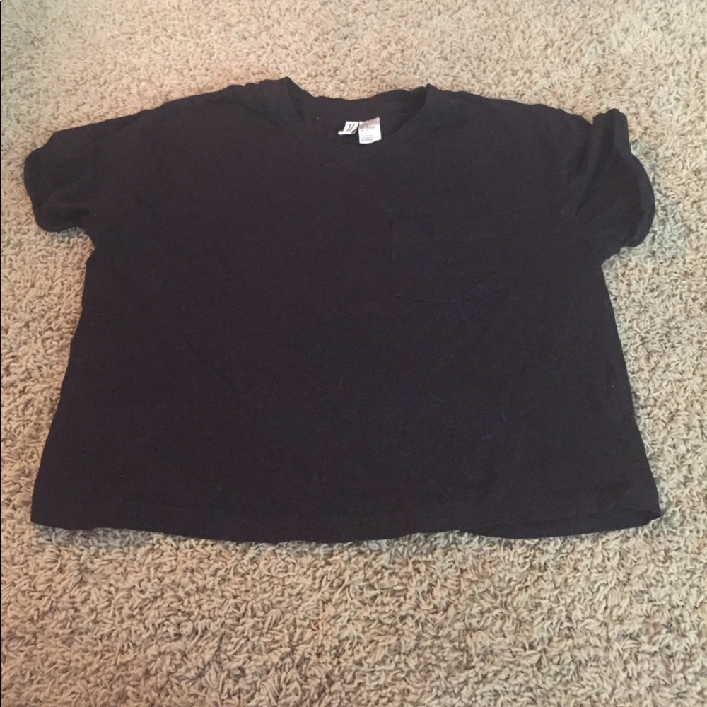 H&M Divided Basic M Crop Top Women Black