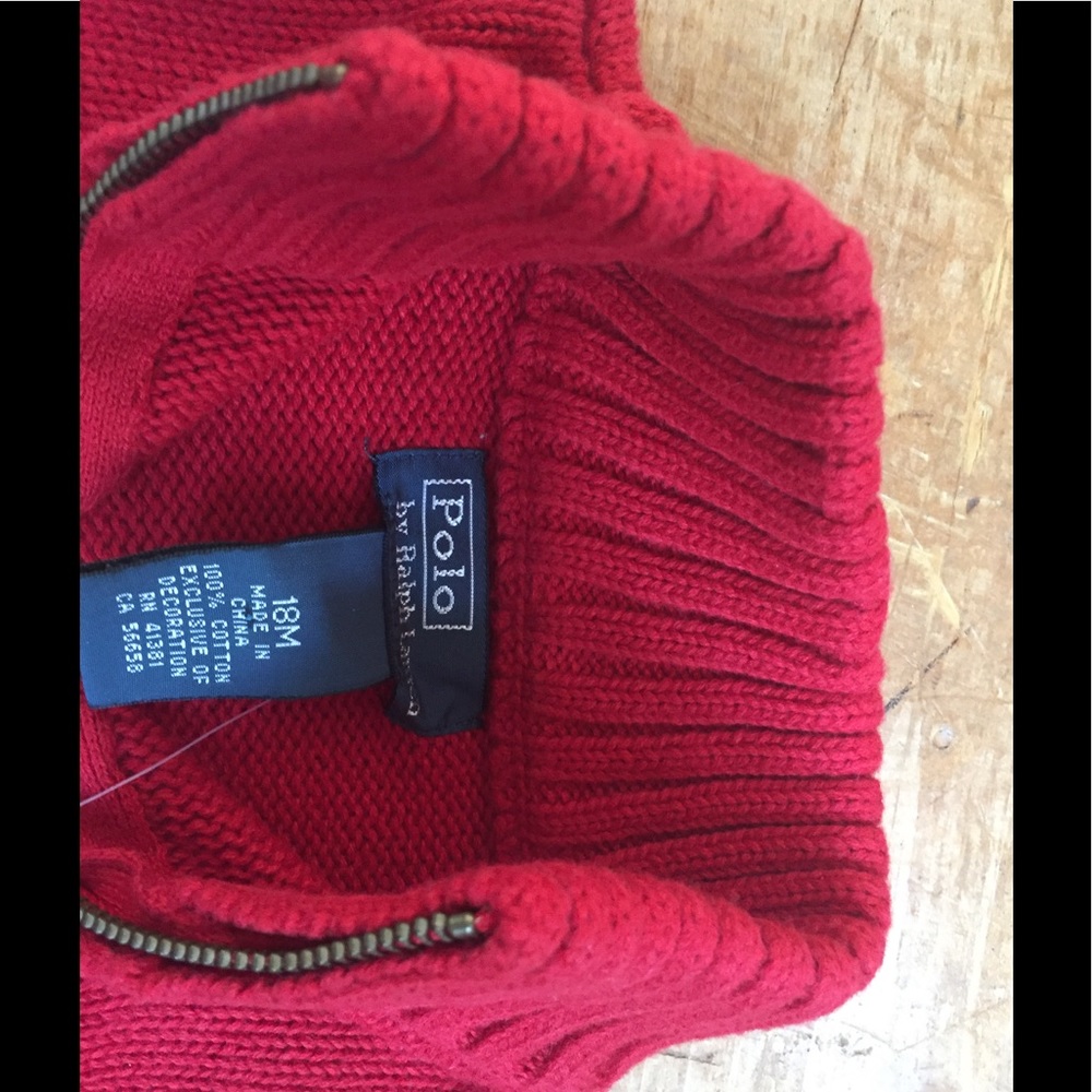 Red Ralph Lauren sweater 18months - Picture 7 of 8