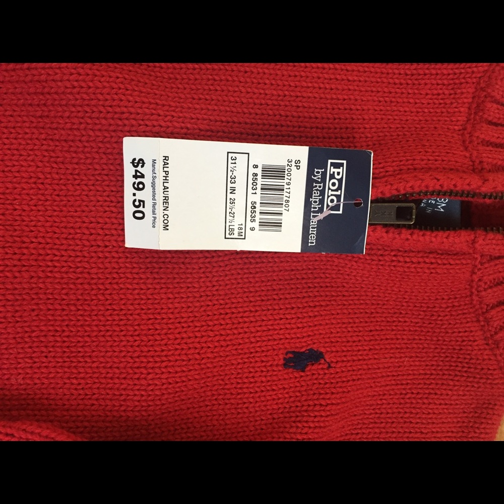 Red Ralph Lauren sweater 18months - Picture 2 of 8
