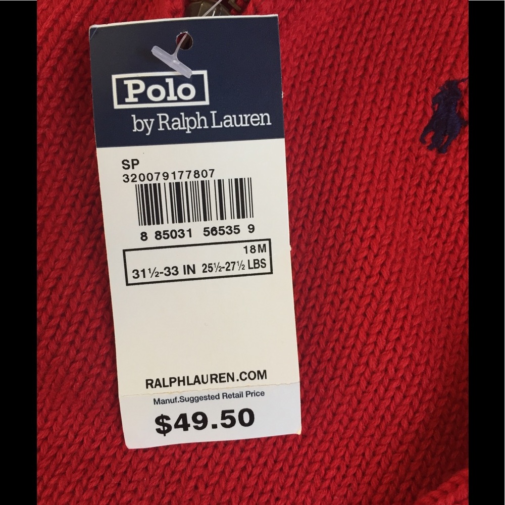Red Ralph Lauren sweater 18months - Picture 8 of 8