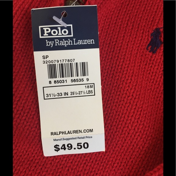 Red Ralph Lauren sweater 18months - Picture 8 of 8