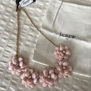 J. Crew Blush Pink Flower Statement Necklace
