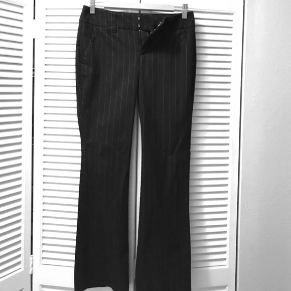 Size 4 - Esprit dark grey pinstriped pants.Stylish - Picture 1 of 4