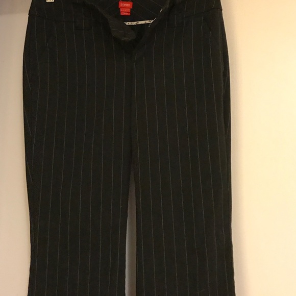 Size 4 - Esprit dark grey pinstriped pants.Stylish - Picture 4 of 4